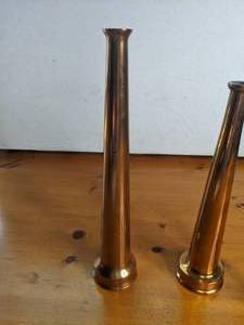 lot 59 image: Vintage Collection of Powhatan B&ampI Works, Ranson, W VA, Brass Firehose Nozzles