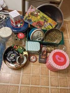 lot 269 image: Vintage Tins, Boxes, and Jars