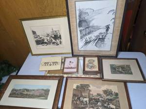 lot 205 image: Wonder Mixed Art Lot Lionel Barrymore, Wallace Nutting, Eaton, & More