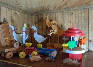 lot 287 image: Vintage Wood Toys