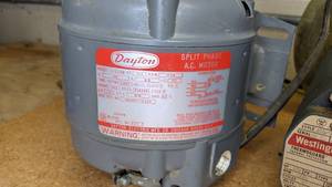 lot 232 image: Lot of Two AC Motors Dayton Split Phase & Westinghouse