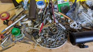 lot 233 image: Large Lot of All the Screws, Nails, Nuts, Bolts and More