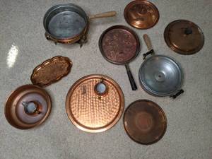 lot 183 image: Vintage CooperCraft Guild Taunton Mass Tray & Other Copper Items
