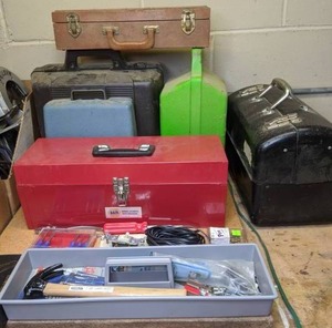 lot 161 image: Great Mixed Lot of Hardware, Tool Boxes, & More