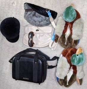 lot 458 image: Mixed Lot Duck Slippers, Purses, & More