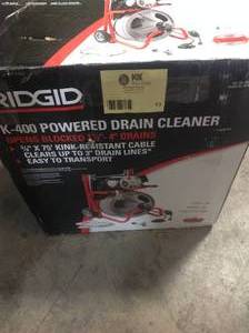 115-Volt K-400 Drain Cleaning Drum Machine with C-32 38 in. Integral Wound Cable and Tool Set by RIDGID