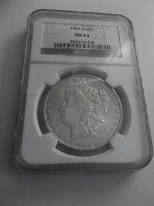 1884 O Morgan Silver Dollar