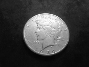 1922 S  Silver Peace Dollar