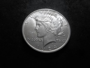 1924 Peace Silver Dollar