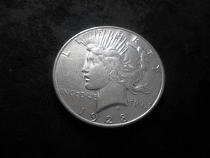 1928 S Silver Peace Dollar