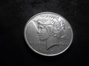 1934 D Double Die Silver Peace Dollar