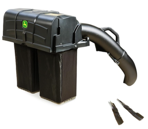 lot 6 image: New John Deere 42 inch Lawn Mower Bagger System - One pc is Cracked