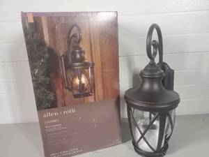 lot 13 image: allen  roth Outdoor Light Fixture - New, Broken Glass