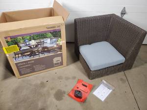 lot 30 image: New allen  roth Patio Sectional Corner Seat - Missing Legs