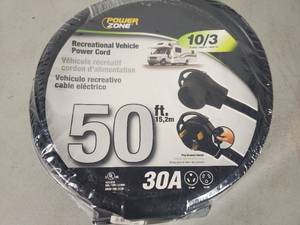 lot 57 image: Brand New 50 ft , 30 AMP RV  Camper Extension Cord