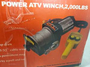 lot 59 image: Brand New 12 volt ATV Winch