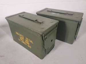lot 68 image: Pair of 50 Cal. US Military Ammo Cans