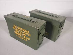 lot 69 image: Pair of 30 Cal. US Military Ammo Cans