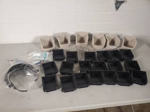 lot 75 image: Large Lot of New Bolt Bins  Small Parts Organizers and Safety Shield Frame