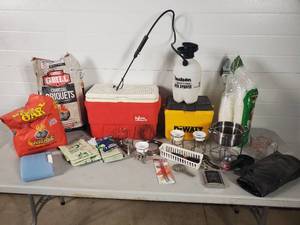 lot 91 image: Coolers, Charcoal, Fondue Accessories, and More