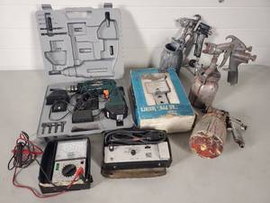 lot 97 image: Leak Tester, Electrical Testers, Paint Guns, Etc