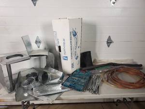 lot 107 image: Copper Refrig. Line, Hvac Duct, Drill Bits, Etc