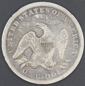 1871 Seated Liberty Silver Dollar