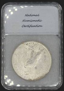 1923 Peace Silver Dollar - MS 65 - National Numismatic Certification