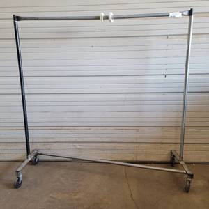 lot 317 image: Steel 66 x 66 Industrial Steel Commercial Grade Garment Rack (Right)