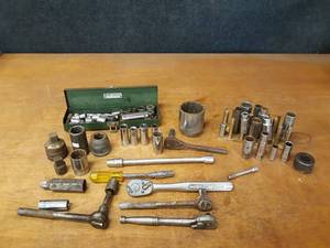 lot 745 image: Large Lot of Assorted Sockets and Socket Wrenches - Craftsman, Williams, Evercraft and More