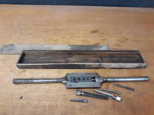 lot 756 image: Vintage Butterfield and Co. Tap and Die in Wood Case