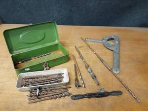 lot 763 image: Lot of Vintage Twist Drill Bits, No. 60 Shave Plane and More