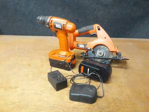 lot 800 image: Black and Decker 18V Circular Saw and Drill