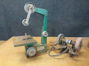 lot 881 image: Foley-Belsaw Co. Sander (No Motor) and Bench Grinder (No Motor)
