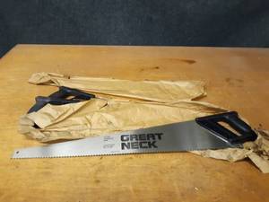 lot 917 image: Lot of (3) New 24 Great Neck Crosscut Saws