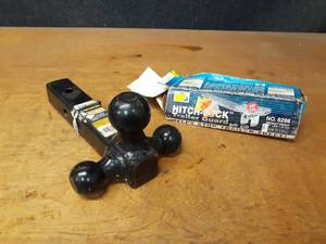 lot 921 image: Unused Tri-Ball Trailer Hitch for 2 Receiver and Hitch Lock