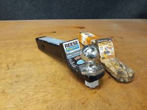 lot 922 image: Pair of Unused 2 Drop Trailer Hitches for 2 Receivers - One has 2 Ball