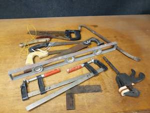 lot 953 image: Lot of Clamps, Level Saws and More