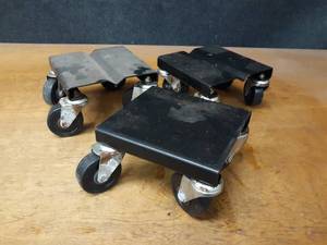 lot 966 image: Lot of (3) Rolling Dollies - Each is about 8 x 7