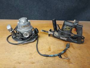 lot 983 image: Vintage Craftsman Router and PowrKraft Reciprocating Saw - Both Power On