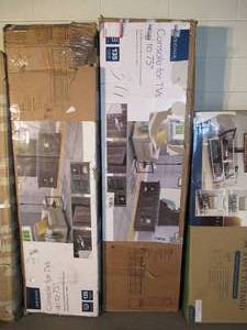 Insignia - TV Cabinet for Most Flat-Panel TVs Up to 75 - Brown