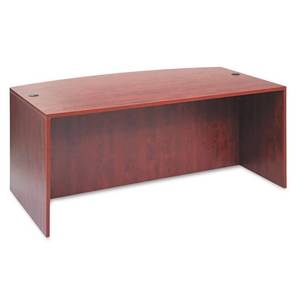 Alera Valencia Series Bow Front Desk Shell, 71 x 41.38 x 29.63, Medium Cherry