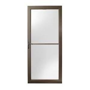 Andersen 36 in. x 80 in. 3000 Series Terratone Left-Hand Self-Storing Easy Install Storm Door with Oil-Rubbed Bronze Hardware