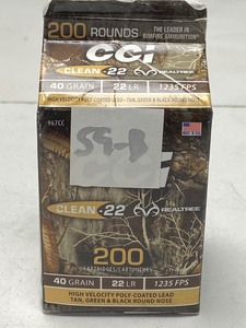 lot 59-B image: (200) Rounds CCI Clean-22 Realtree ...