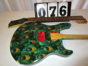 Unfinished Custom Guitar - Peacock Motif