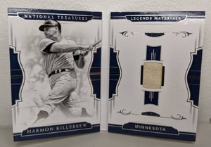 lot 11 image: 2018 Panini National Treasures Legends Materials Booklet Harmon Killebrew 3549