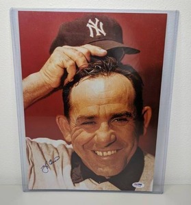 lot 3 image: RARE Yogi Berra Autographed Card with Certificate of Authenticity