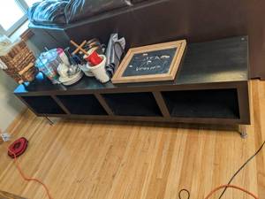 lot 211 image: Sturdy Low Shelving Unit (20x75x15)