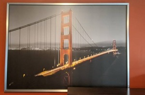 lot 30 image: Beautiful Bay Bridge San Francisco - Framed Print