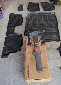 lot 38 image: Yakima Bike Mount & 2014 Jeep All Weather Mats